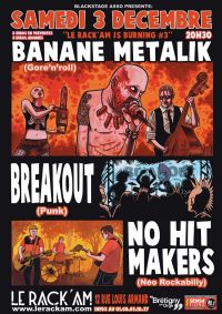 Concert punk rock avec BANANE METALIK au Rack'am. Le samedi 3 décembre 2016 à Brétigny-sur-Orge. Essonne.  20H30